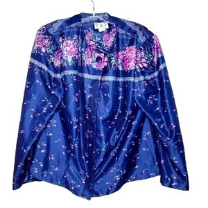 VINTAGE made in the USA by TF Style# 5792 retro floral button down jacket top